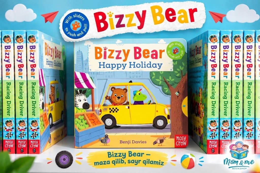 BIZZY BEAR Push-Pull: HAPPY HOLIDAY