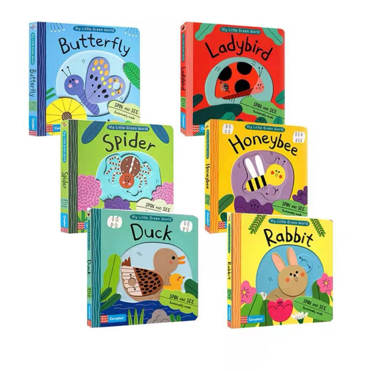 SPIN AND SEE board books 1+