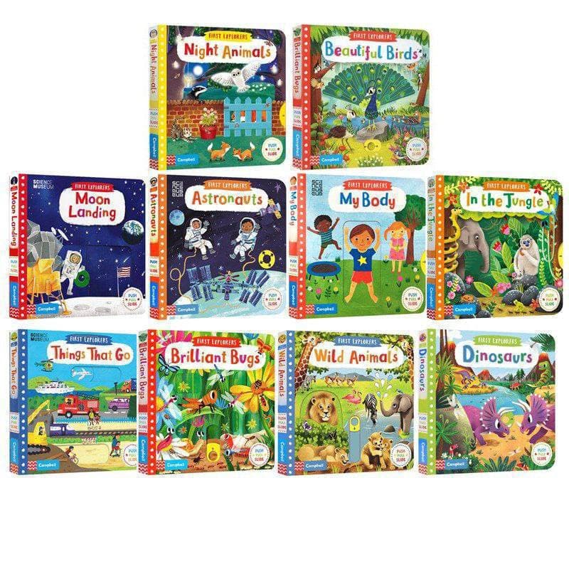 FIRST EXPLORERS 1-5 yosh Push-pull board books