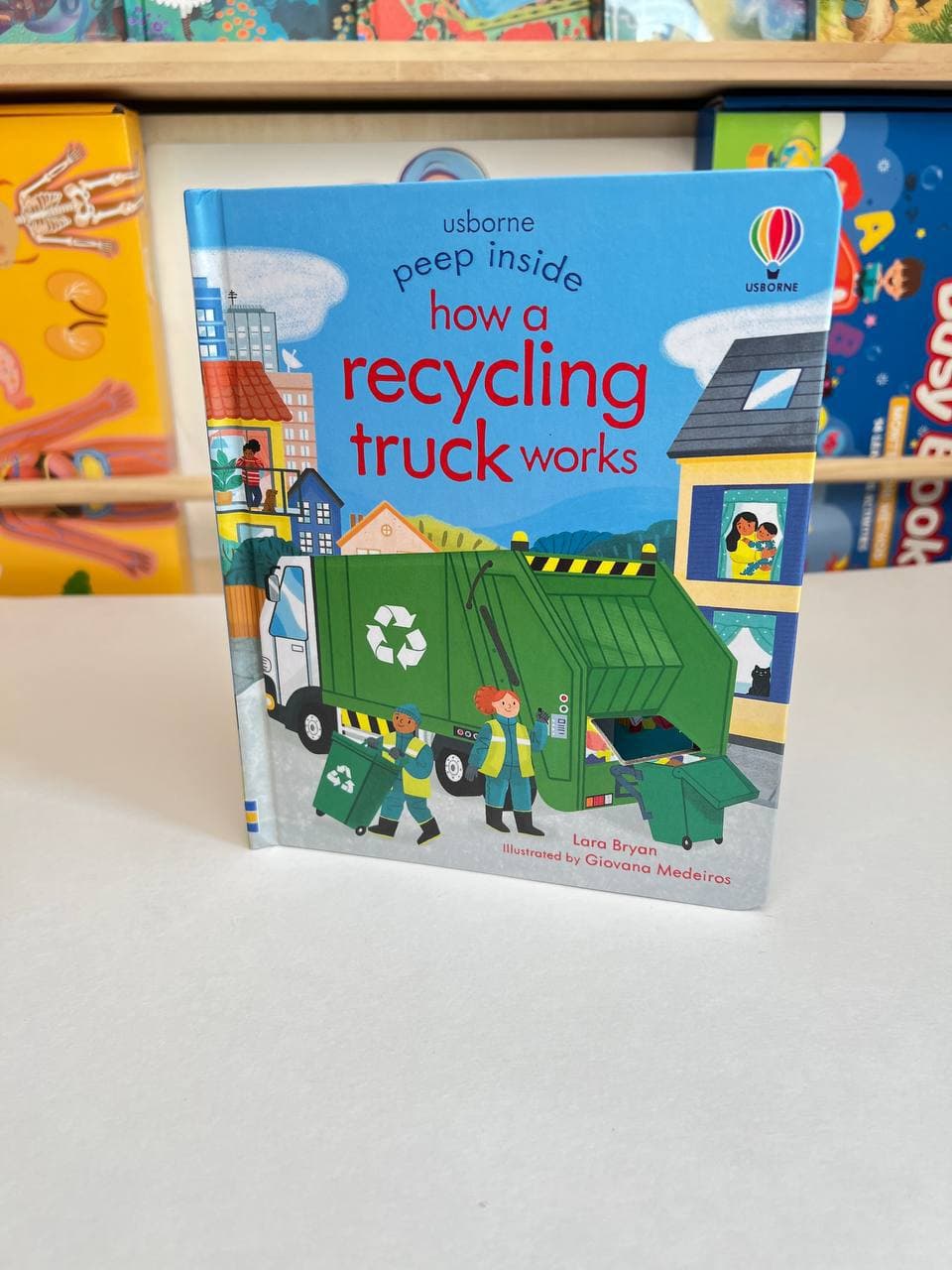 Peep inside: Recycling truck